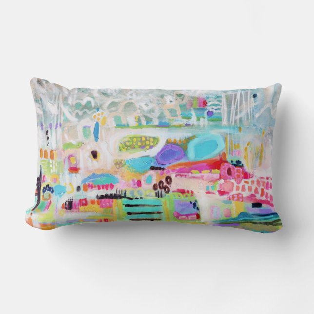 Abstract Clouds Lumbar Pillow (Front)