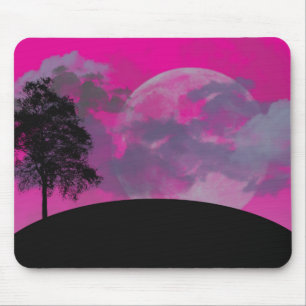 Abstract Cloudy Moon Mouse Pad