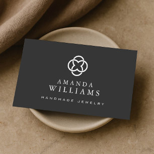 Abstract Clover Logo Jewellery Design II Business Card