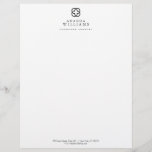 Abstract Clover Logo Jewellery Designer Letterhead<br><div class="desc">Coordinates with the Abstract Clover Logo Jewellery Designer Business Card Template by 1201AM. A modern and abstract clover logo is combined with your name or business name on this chic letterhead template. Designed for jewellery designers,  crafters,  decorators,  interior designers or any stylish business. © 1201AM CREATIVE</div>