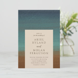 Abstract Coastal Chic Modern Wedding Invitation