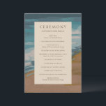 Abstract Coastal Chic Modern Wedding Program<br><div class="desc">Modern wedding program featuring your details over an abstract coastal background.</div>