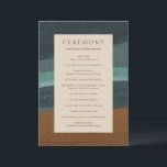 Abstract Coastal Chic Modern Wedding Program<br><div class="desc">Modern wedding program featuring your details over an abstract coastal background.</div>