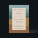 Abstract Coastal Chic Modern Wedding Program<br><div class="desc">Modern wedding program featuring your details over an abstract coastal background.</div>