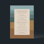 Abstract Coastal Chic Modern Wedding Program<br><div class="desc">Modern wedding program featuring your details over an abstract coastal background.</div>