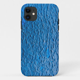 Abstract Cobalt Blue Textured Wall with Impasto Pa iPhone 11 Case