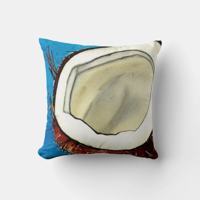 Abstract Coconut Collection Throw Pillow (Front)