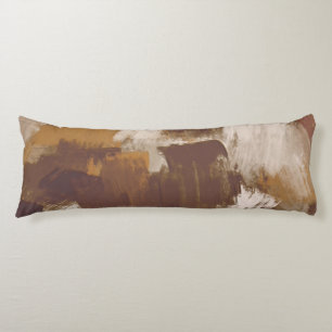 Abstract Coffee Colours Paint Strokes Body Pillow