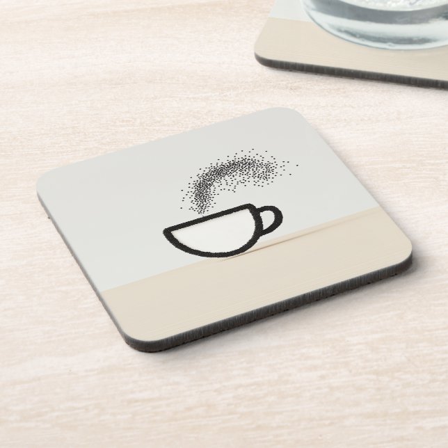 Abstract Coffee Cup Design Coaster (Left Side)