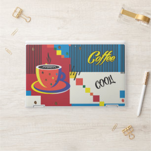 Abstract Coffee Cup Pop Art Trendy Retro poster HP Laptop Skin