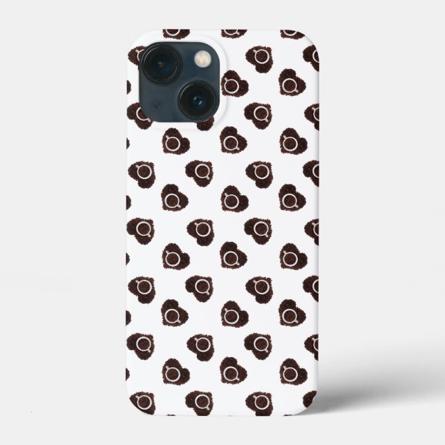 Abstract coffee heart pattern Case-Mate iPhone case (Back)