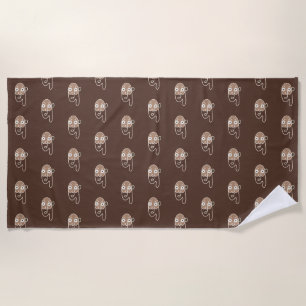 Abstract Coffee Man Beach Towel