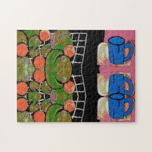 Abstract Coffee Mug, Matisse Style Jigsaw Puzzle (Horizontal)