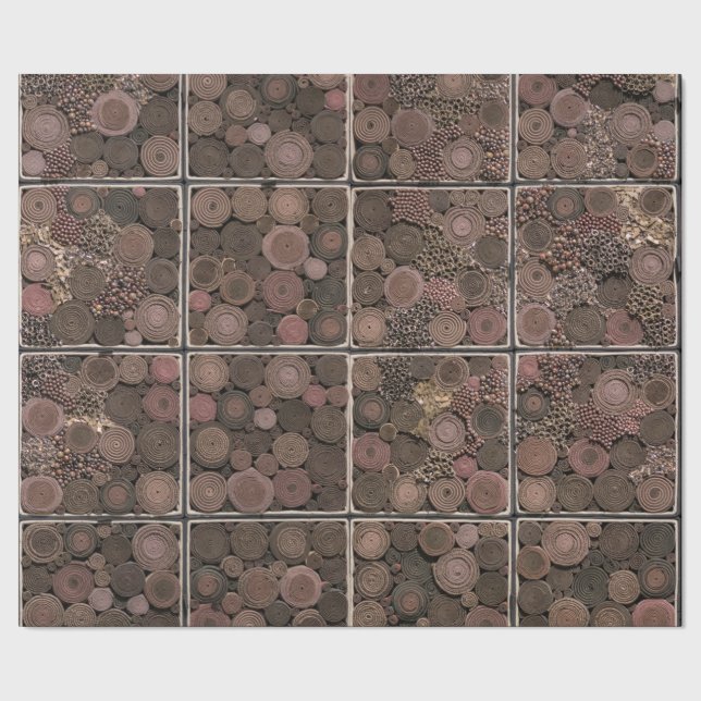 Abstract Coiled Rope Wrapping Paper (Seam)