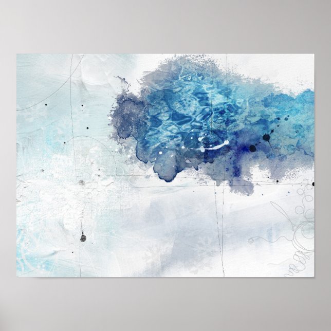 Abstract Colbalt Blue 1 Poster (Front)