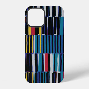 Abstract collage asymmetric pattern. Brush strokes iPhone 12 Case