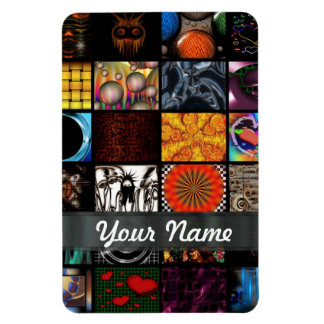 Abstract collage magnet