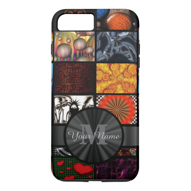 Abstract collage personalized monogram Case-Mate iPhone case (Back)