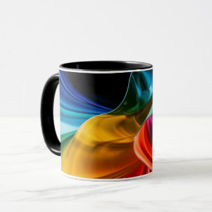 abstract color coffee mug