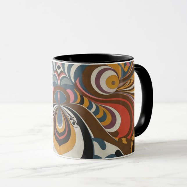 abstract color coffee mug (Front Right)
