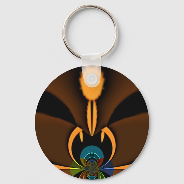 Abstract Color Contrast Art Print Keychain (Front)