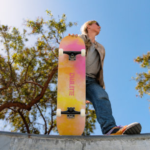 Abstract Color Gradient Luminous Joy Skateboard