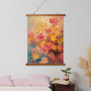 Abstract Color of Japanese Autumn Fine Art Hanging Tapestry
