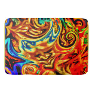 Abstract Color Splashes Bath Mat