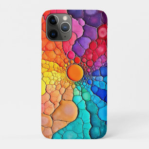 Abstract Color Wheel Swirl Art iPhone 11 Pro Case