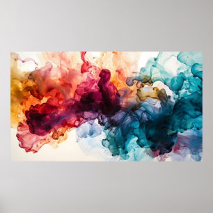 Abstract Colorful alcohol ink Poster