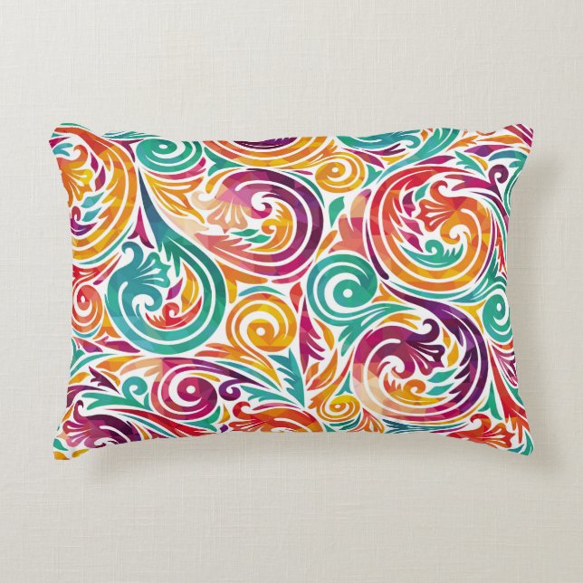 Abstract colorful background. illustrationcarnival accent pillow (Front)