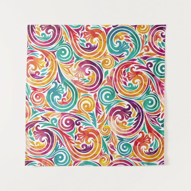 Abstract colorful background. illustrationcarnival tapestry (Front)