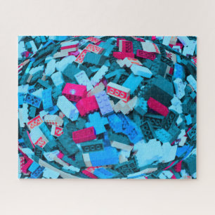 Abstract Colorful Building Block Pieces Jigsaw Puzzle