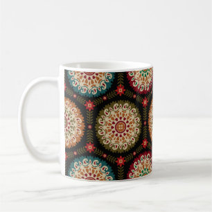 abstract colorful circle bunch pattern backgrounda coffee mug