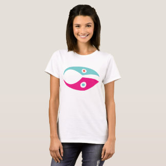 Abstract colorful fish symbol minimal design logo T-Shirt