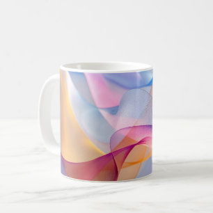 Abstract Colorful Flowing Ribbons Coffee Mug