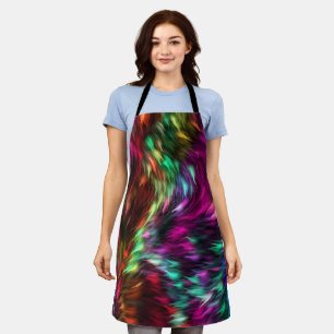 Abstract Colorful Fur Background-24605 Apron