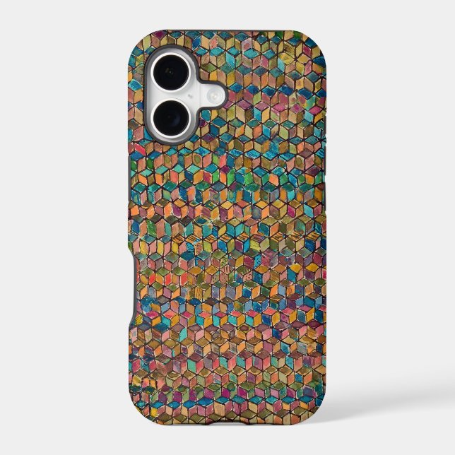 Abstract Colorful Geometric Patchwork (Back)
