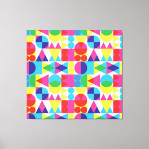 Abstract colorful geometric pattern design. canvas print