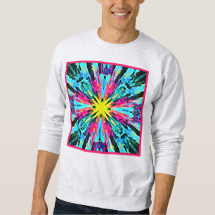 Abstract Colorful Glow Pattern Sweatshirt