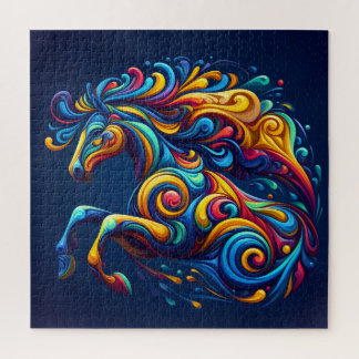 Abstract Colorful Horse Jigsaw Puzzle