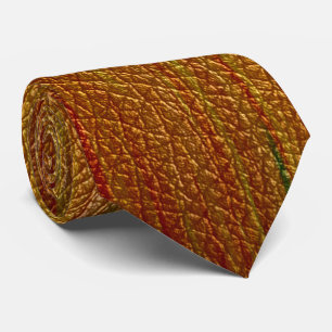 Abstract Colorful Leather Tie