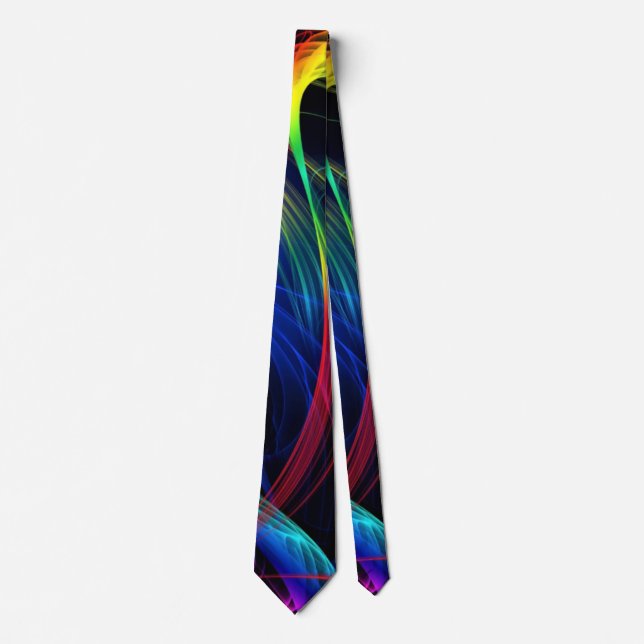 Abstract Colorful Lights Tie (Front)