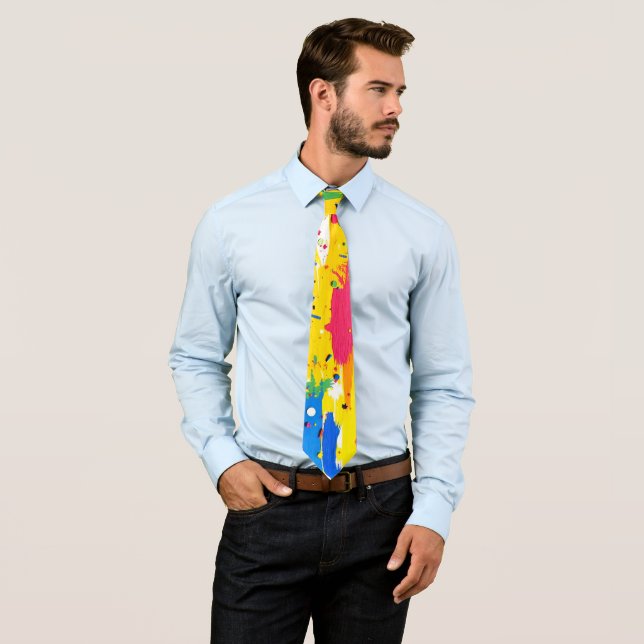 Abstract Colorful Modern Artistic Bright Tie (In Situ)