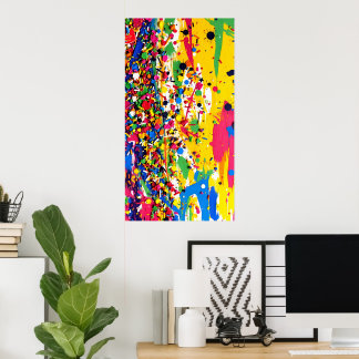 Abstract Colorful Modern Graffiti Street Art Poster