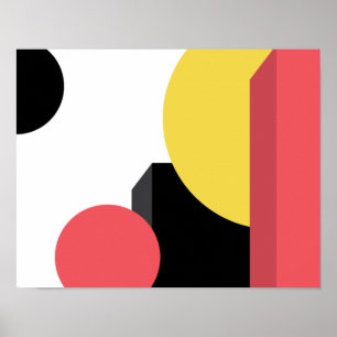 Abstract, colorful, modern, simple, vibrant design poster