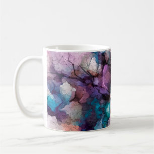 Abstract colorful oil, acrylic painting of spring  coffee mug