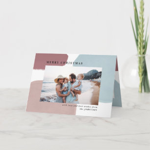 Abstract colorful painted holiday photo card