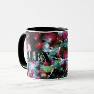 Abstract, colorful pattern, bright, elegant mug