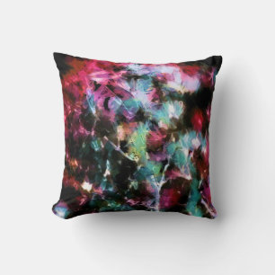 Abstract, colorful pattern, bright, elegant throw pillow